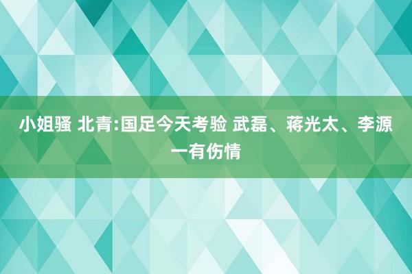 小姐骚 北青:国足今天考验 武磊、蒋光太、李源一有伤情