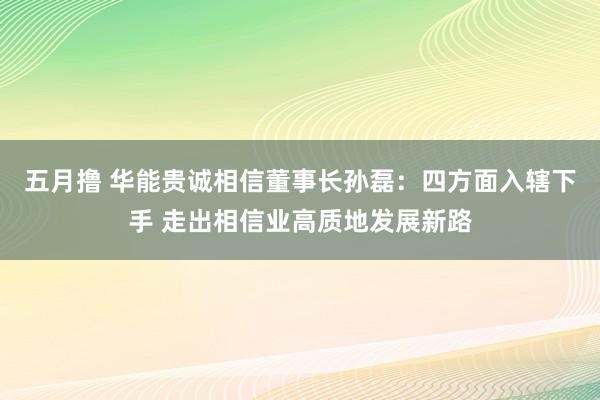 五月撸 华能贵诚相信董事长孙磊：四方面入辖下手 走出相信业高质地发展新路