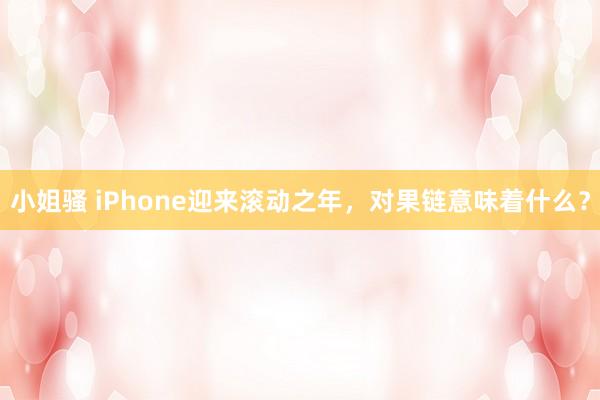 小姐骚 iPhone迎来滚动之年，对果链意味着什么？