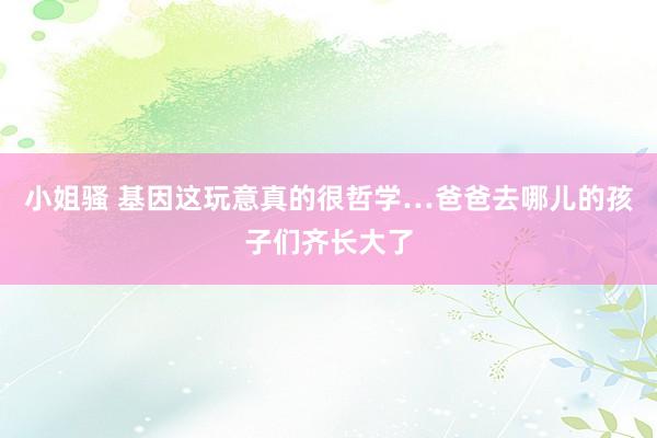 小姐骚 基因这玩意真的很哲学…爸爸去哪儿的孩子们齐长大了