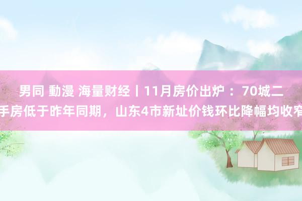 男同 動漫 海量财经丨11月房价出炉 ：70城二手房低于昨年同期，山东4市新址价钱环比降幅均收窄