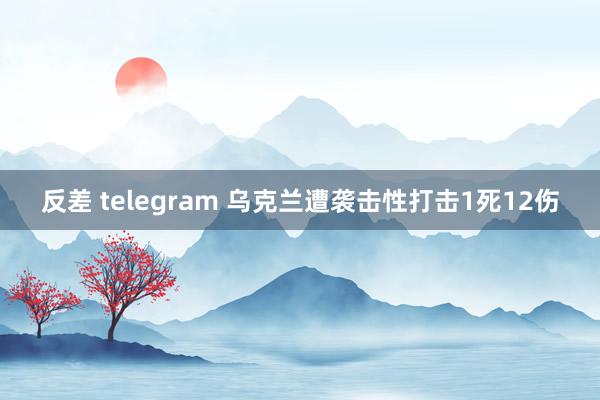 反差 telegram 乌克兰遭袭击性打击1死12伤