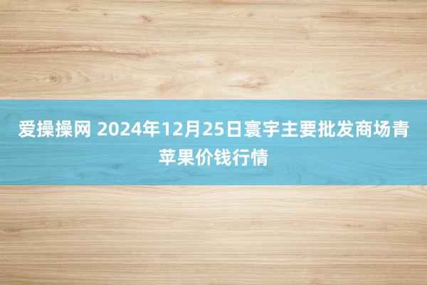 爱操操网 2024年12月25日寰宇主要批发商场青苹果价钱行情