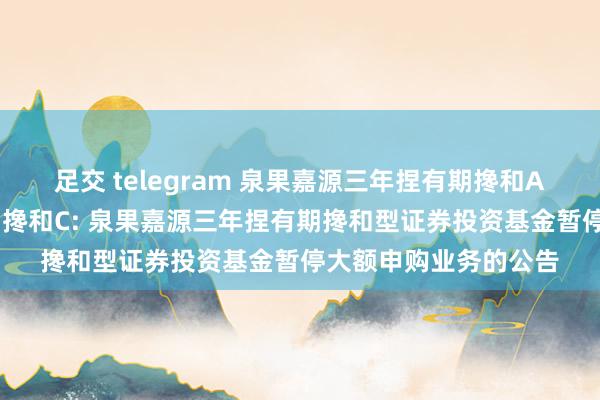 足交 telegram 泉果嘉源三年捏有期搀和A,泉果嘉源三年捏有期搀和C: 泉果嘉源三年捏有期搀和型证券投资基金暂停大额申购业务的公告