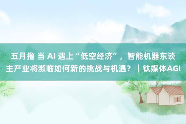 五月撸 当 AI 遇上“低空经济”，智能机器东谈主产业将濒临如何新的挑战与机遇？｜钛媒体AGI